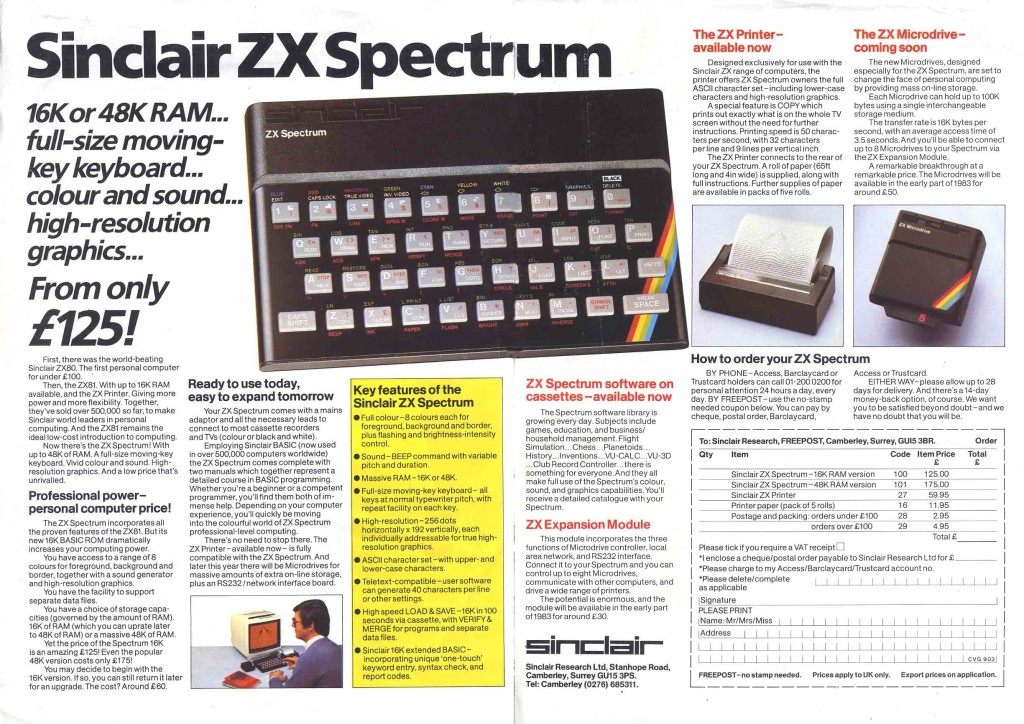 Sinclair ZX Spectrum Ad