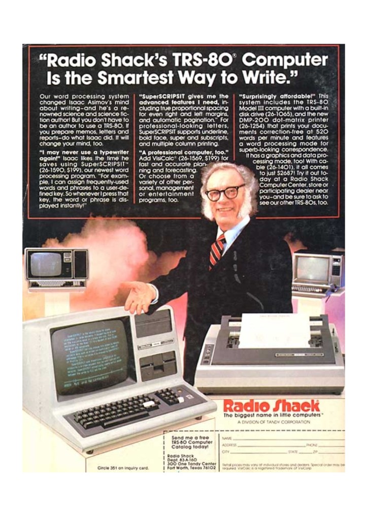 Isaac Asimov Tandy Radio Shack